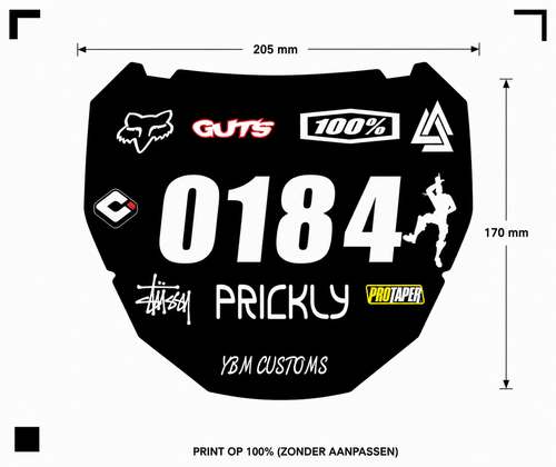 Prickly 0184 Plate Decal – YBM Customs